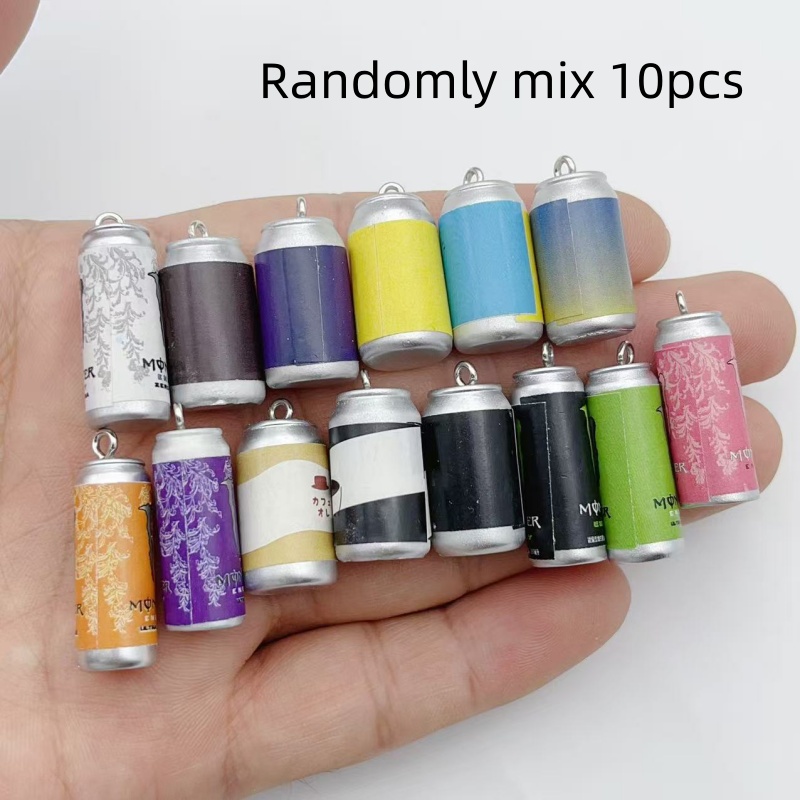 Drop Earrings - 10 Piezas Mini Abalorios de Resina