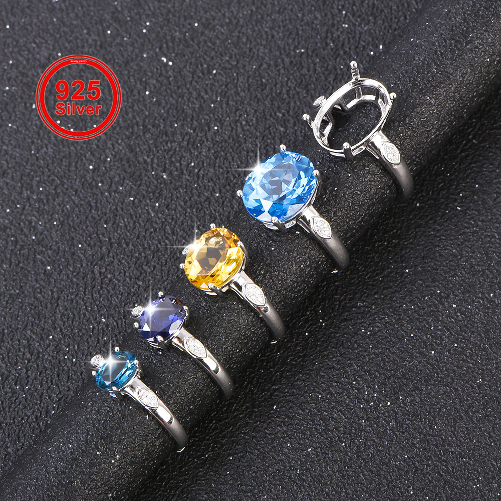 Sterling Silver Ring - Anillo de 5x7-12x16mm, Material de Plata