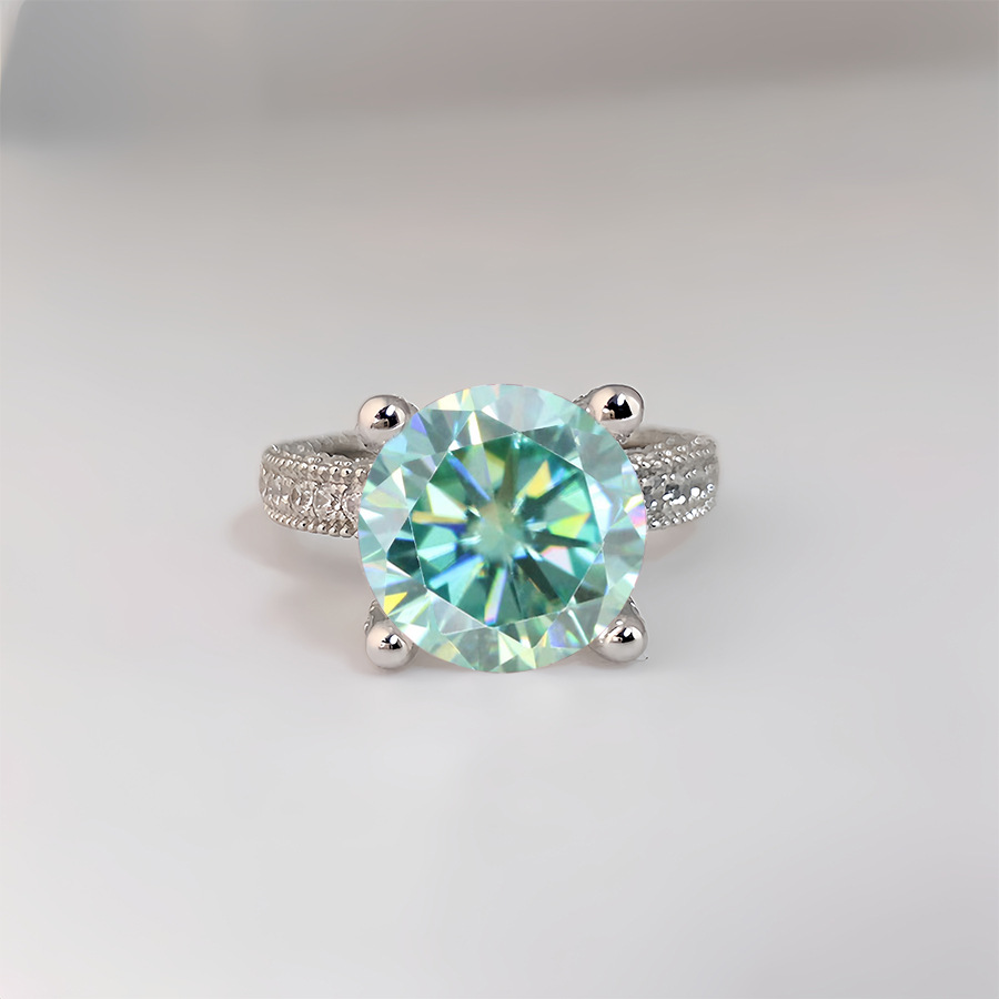 Anillos de diamante de moissan - Sterling Silver Ring reseña y precio