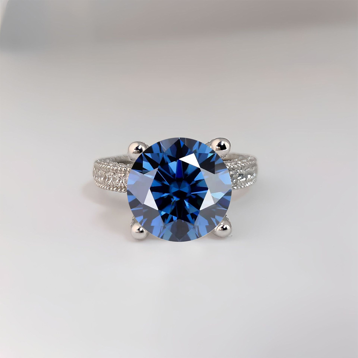 Anillos de diamante de moissan - Sterling Silver Ring reseña y precio