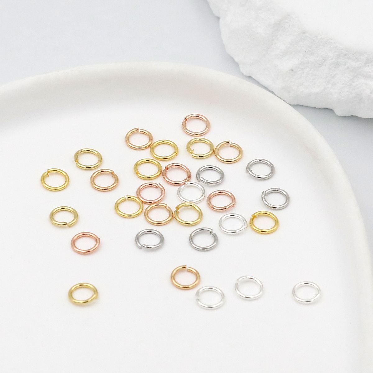 50-100 unids/lote 3-10mm 925 a - Sterling Silver Ring reseña y precio