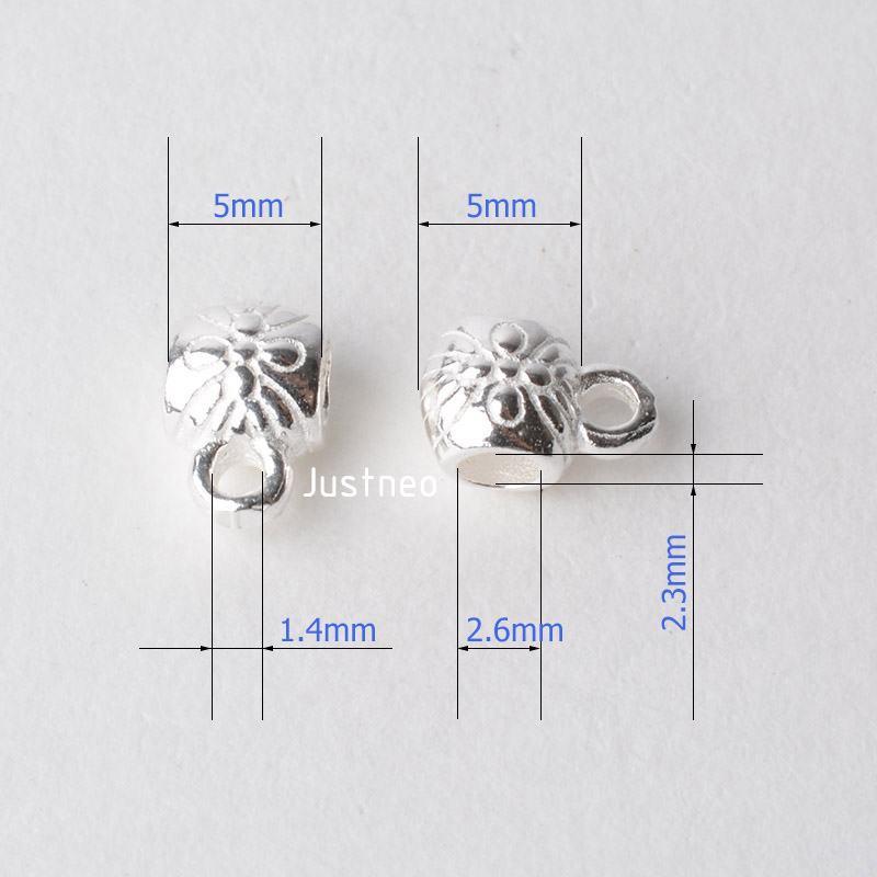 Conector de cuentas espaciador - Sterling Silver Ring reseña y precio