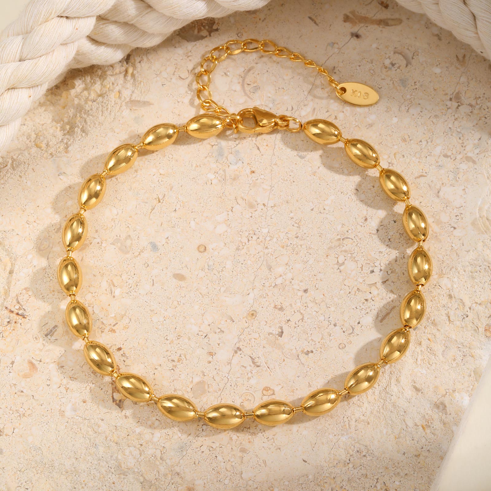 Tobillera de cadena de cuentas - Jc Jewelry & Watches Photos reseña y precio