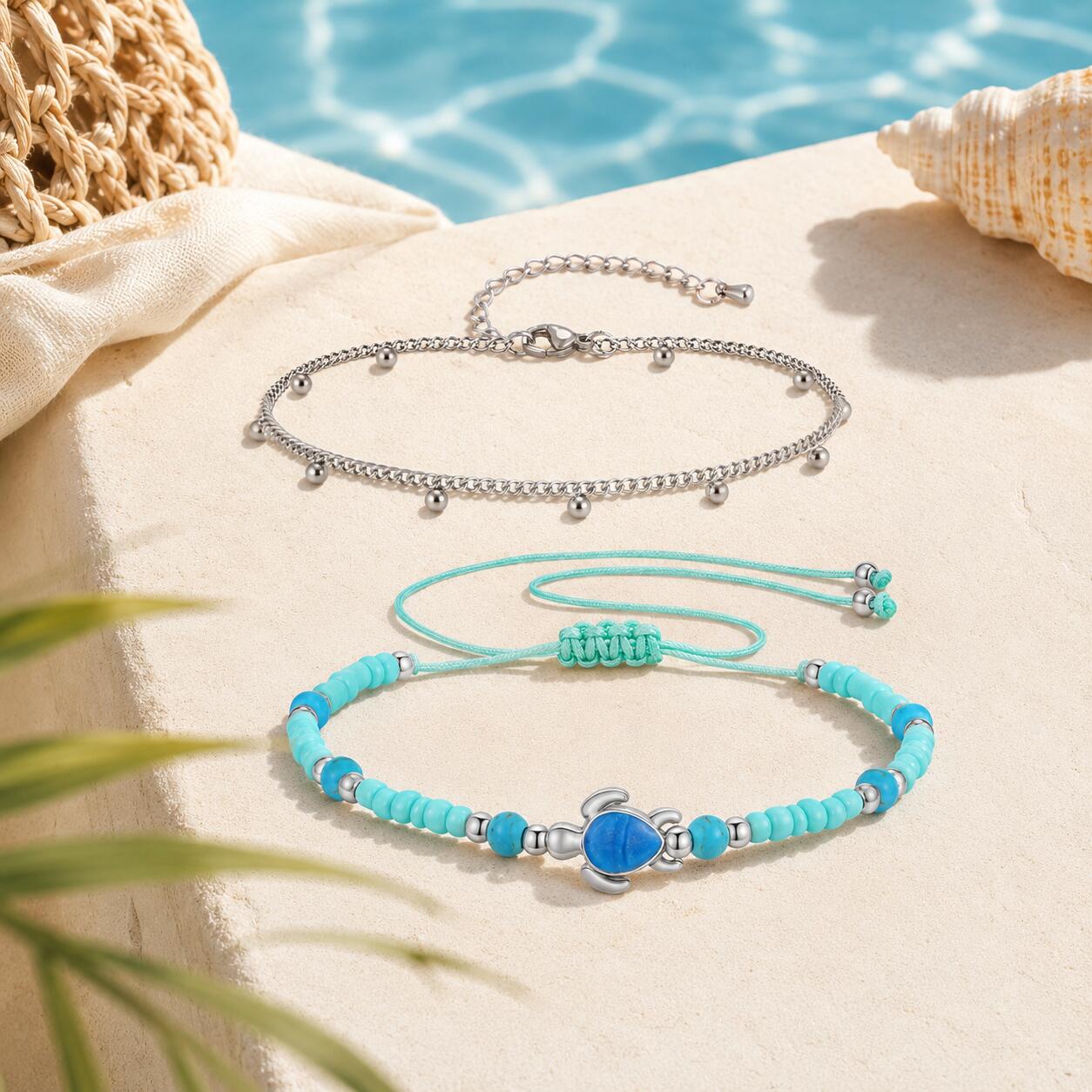 Conjunto de Tobilleras de Acer - Jc Jewelry & Watches Photos reseña y precio