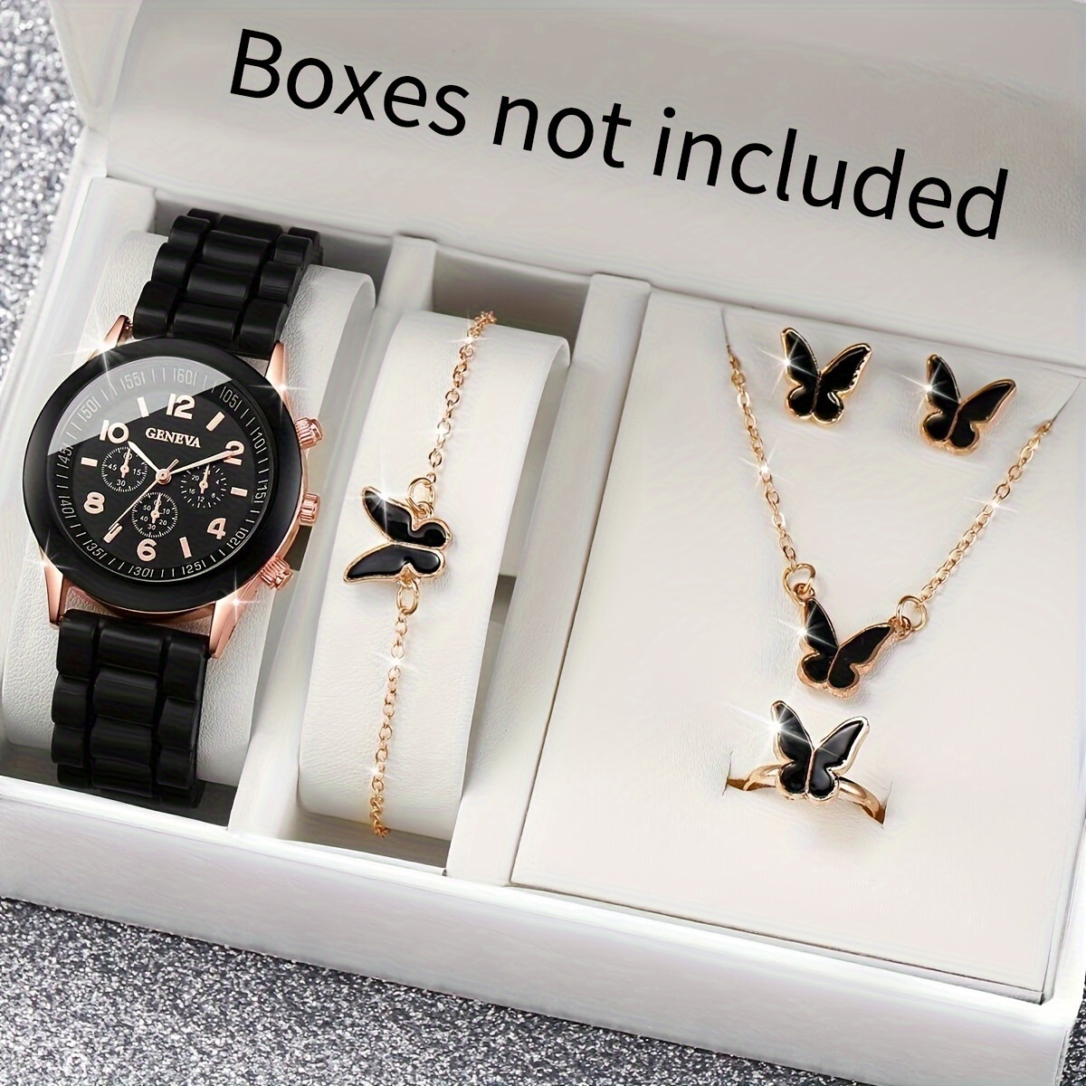 6 unids/set reloj de mujer cas - Jewelry Box Watches Bracelets reseña y precio