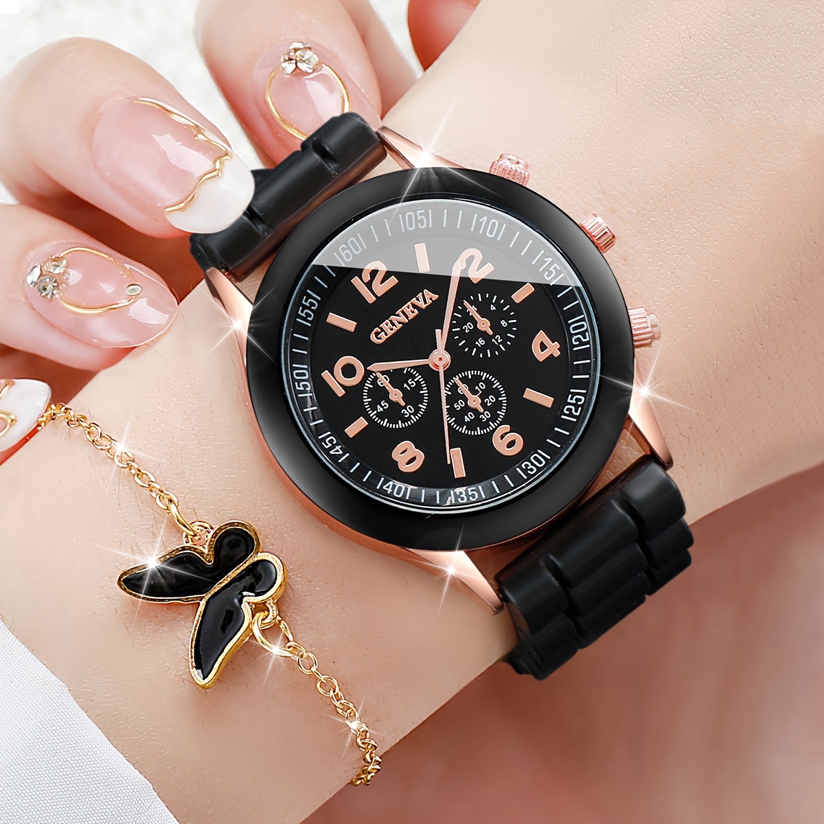 6 unids/set reloj de mujer cas - Jewelry Box Watches Bracelets reseña y precio