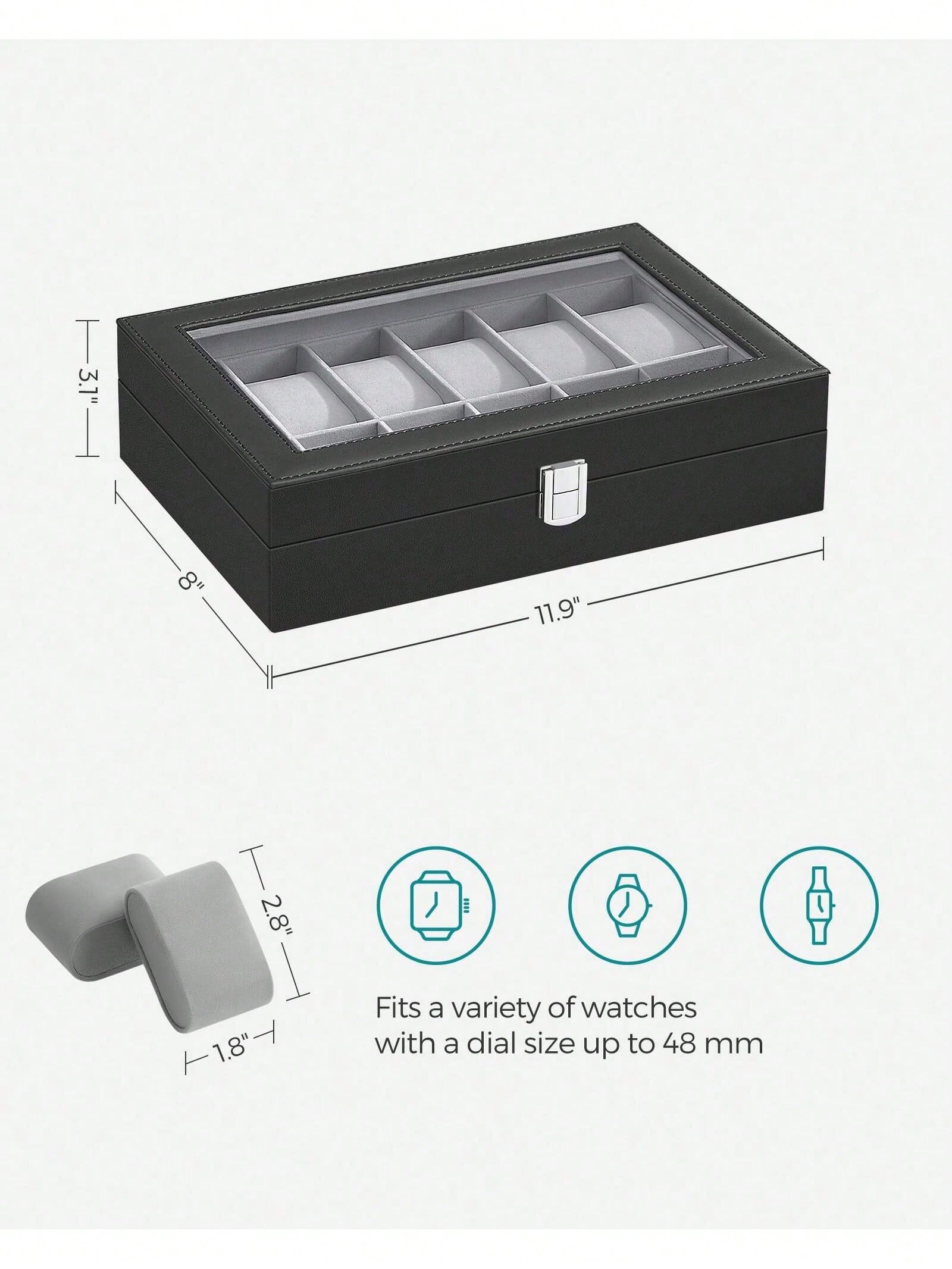 Caja para relojes con cerradur - Jewelry Box Organizer Watches reseña y precio