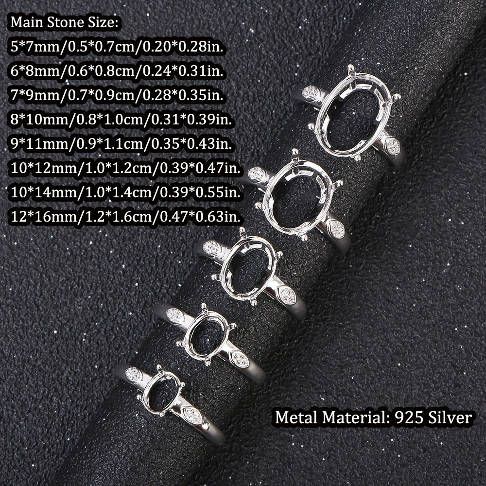 Anillo de 5x7-12x16mm, Materia - Sterling Silver Ring reseña y precio