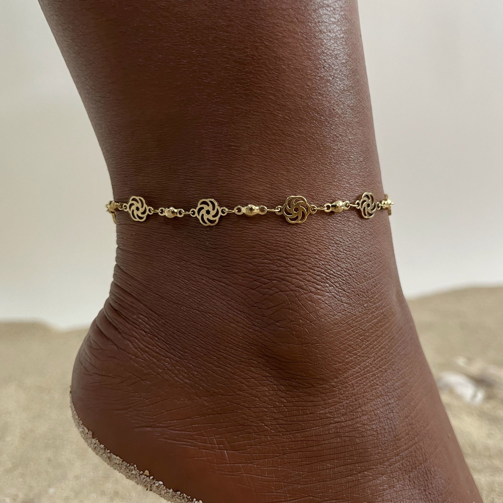 Tobillera sin arte Rosa hueca  - Jc Jewelry & Watches Photos reseña y precio