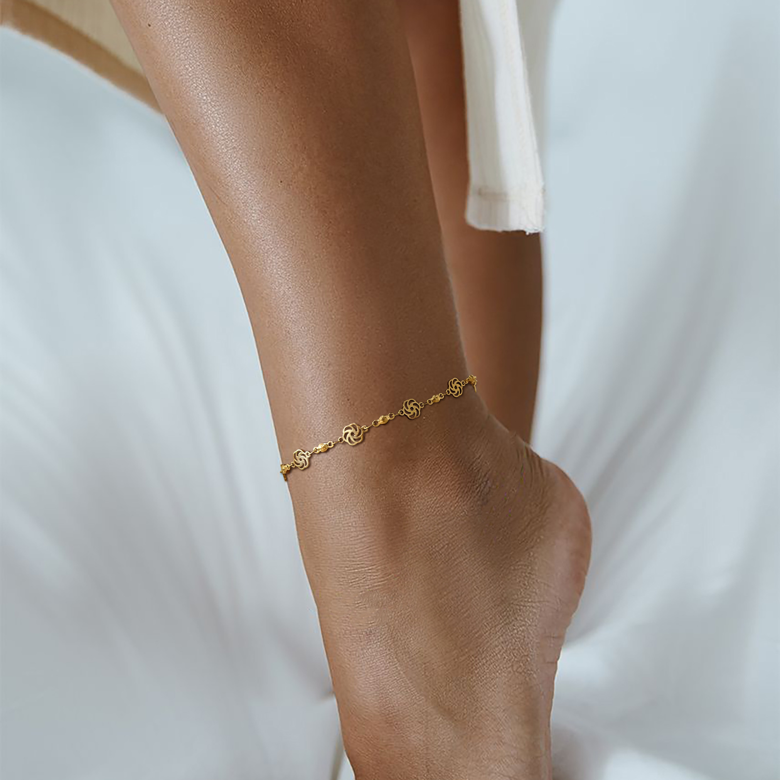 Tobillera sin arte Rosa hueca  - Jc Jewelry & Watches Photos reseña y precio