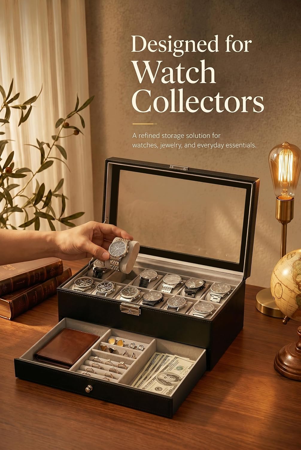 Estuche Organizador de Relojes - Jewelry Box Organizer Watches reseña y precio
