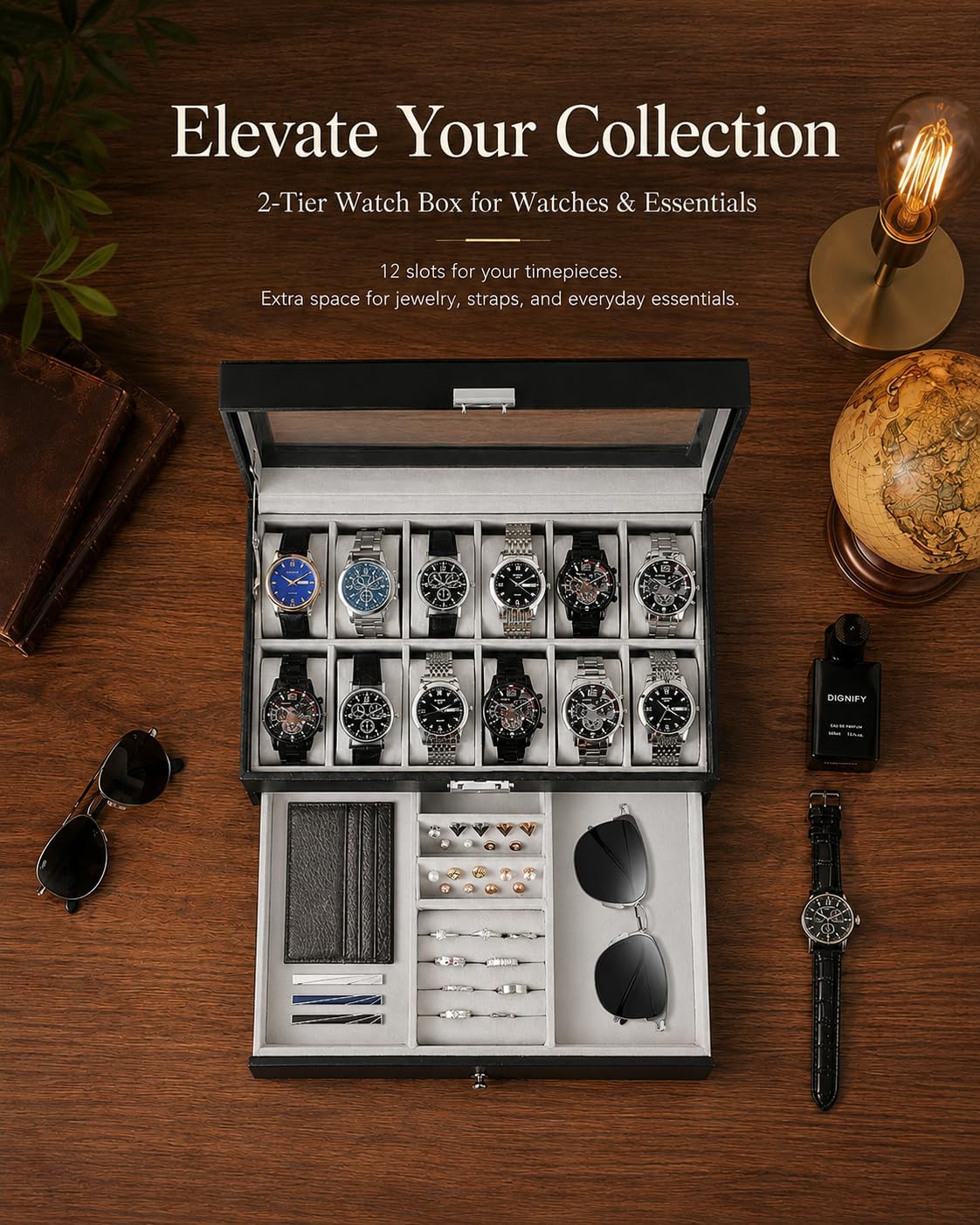 Estuche Organizador de Relojes - Jewelry Box Organizer Watches reseña y precio