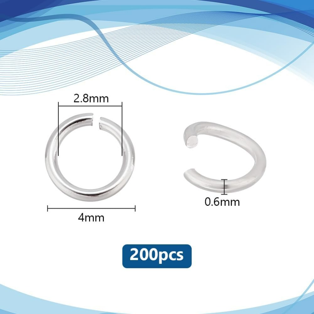 200 Uds. Anillos de salto abie - Sterling Silver Ring reseña y precio