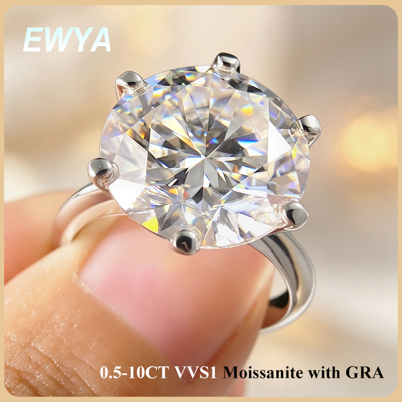 EWYA GRA Certificado 0.5-10CT  - Sterling Silver Ring reseña y precio